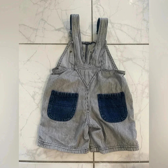 Vintage Striped Short Overall 3T - Picture 2 of 4